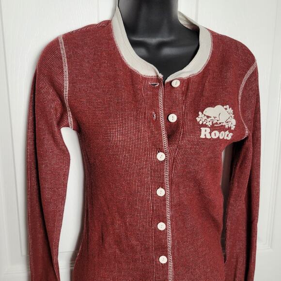 Roots Canada Long Johns XS Red One Piece Thermal Joggers Base Layer Loungewear - Picture 2 of 12